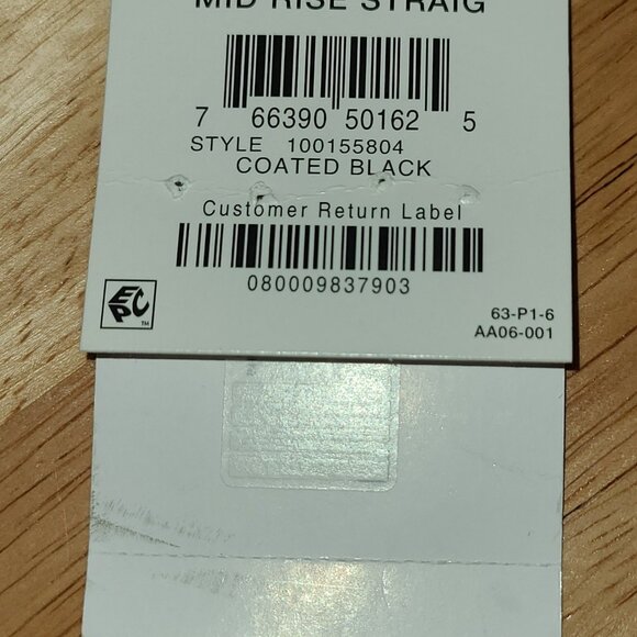 I.N.C. DENIM FAUX LEATHER  MID RISE STRAIGHT LEG BLACK PANTS SIZE 10/30 - Picture 16 of 16